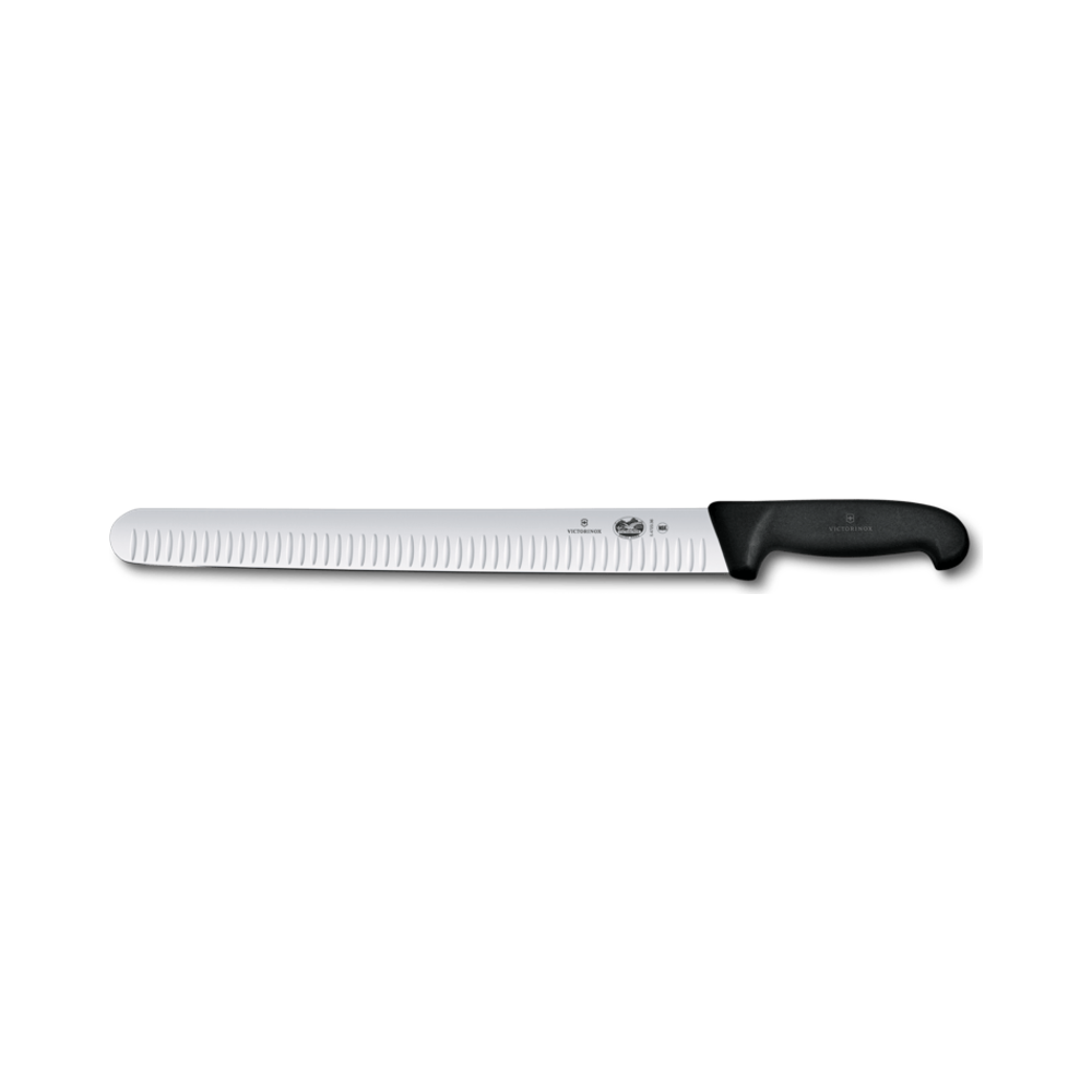 [VIC-5.4723.36DB] Dual Grip, slicing knife, 36cm, fluted, black/red,B