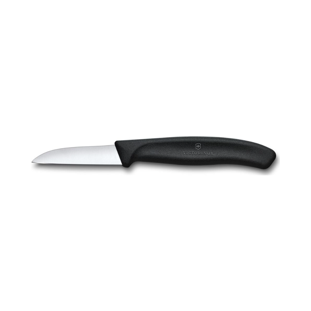 Swiss Classic, paring knife, 6cm, straight, black