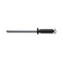 Kitchen sharpening steel, 23cm, diamond coated, oval, black