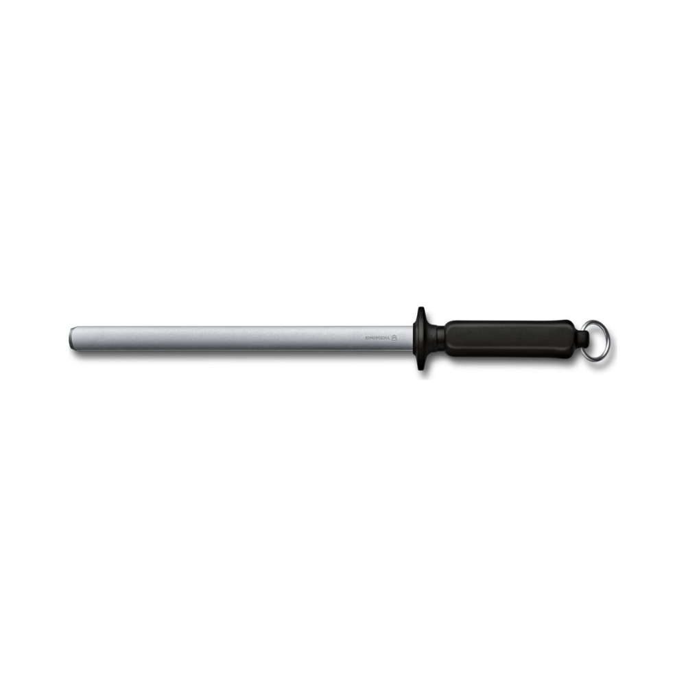 [VIC-7.8323] Kitchen sharpening steel, 26cm, diamond coated, oval, black
