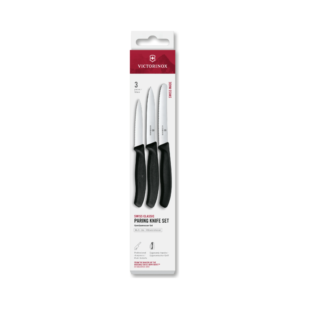 Swiss Classic, paring set, 3pcs, straight/wavy, box