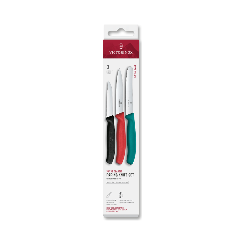 Swiss Classic, paring set, 3pcs, straight/wavy