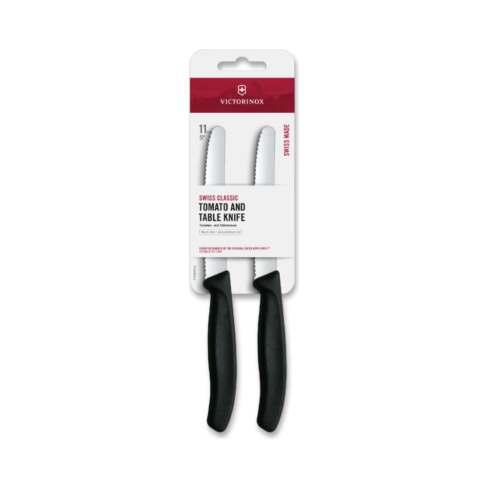 Swiss Classic, tomato & table knife, 2pcs,wavy