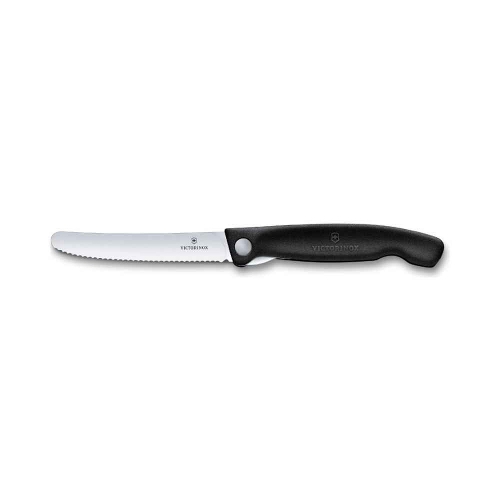 [VIC-6.7833.F] Swiss Classic, picnic knife, wavy, box (Black)