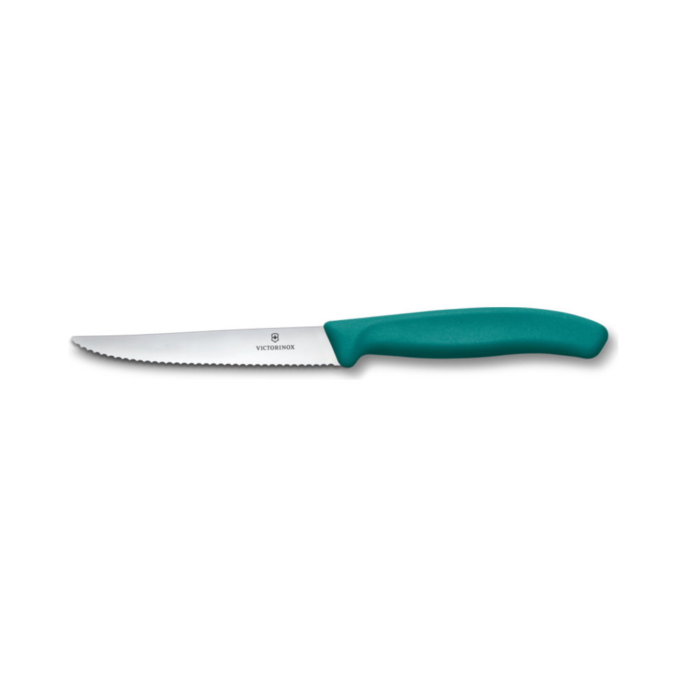 Swiss Classic, steak & pizza knife, 11cm, wavy, green