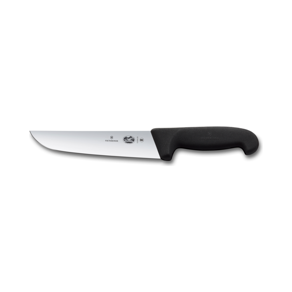 Fibrox, slaughter and butcher knife, 18cm, straight, black