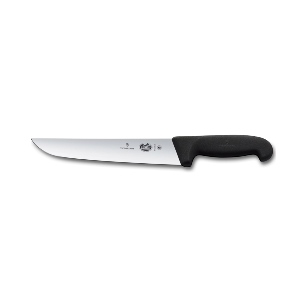 Fibrox, slaughter and butcher knife, 23cm, straight, black