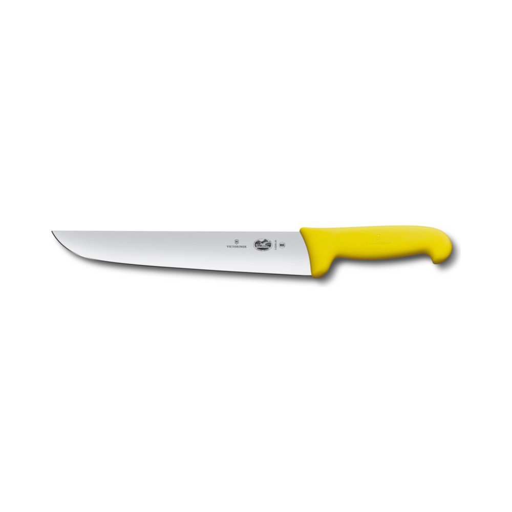 Fibrox, slaughter and butcher knife, 18cm, straight, yellow