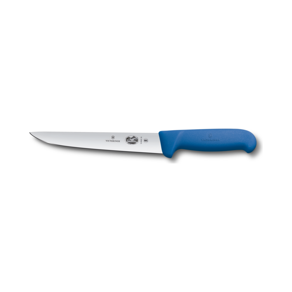 Fibrox, sticking knife, 18cm, straight, blue