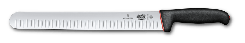 Dual Grip, slicing knife, fluted, Black/Red